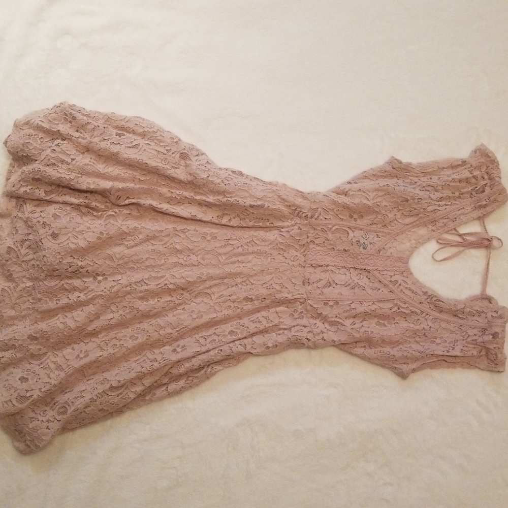 Pink lace dress